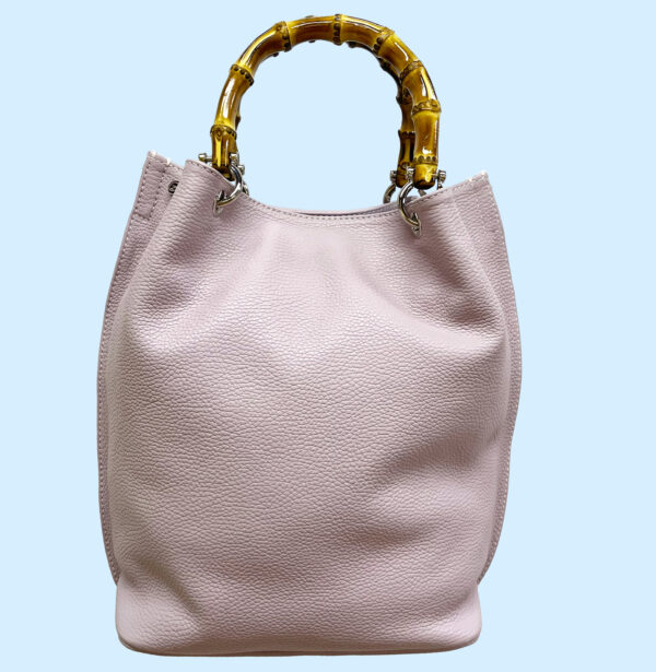 Borsa SAC Pelle con Grana Naturale Color Rosa Cipria