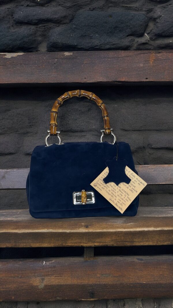 Greyce Bag Blu Notte Scamosciata