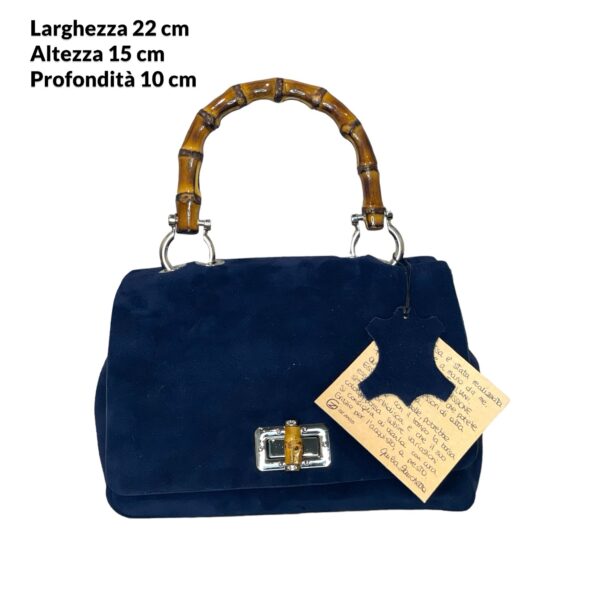 Greyce Bag Blu Notte Scamosciata - immagine 2